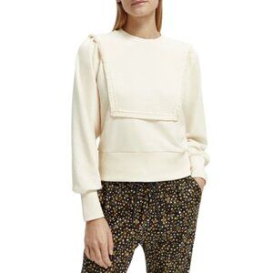 Scotch & Soda Fringe Tape Oversized Raglan Sweatshirt - NWT - Large